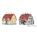 Settlement house from the 1920's, 2 pieces (Z) Settlement house from the 1920's, 2 pieces (Z)