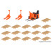 Deco set Forklift and pallets (H0)