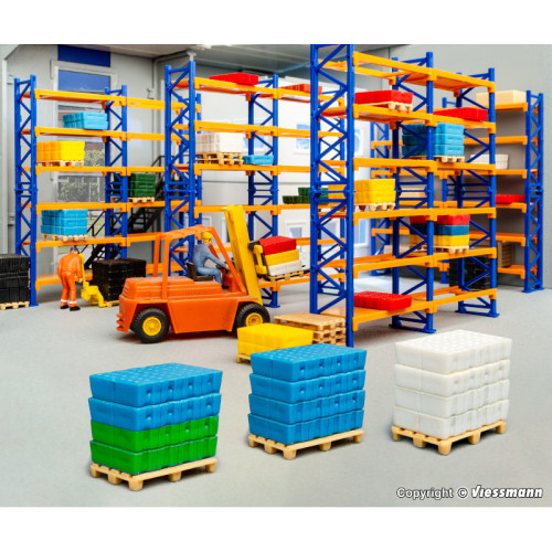 Deco-set Pallet shelving system, 4 pieces (H0)