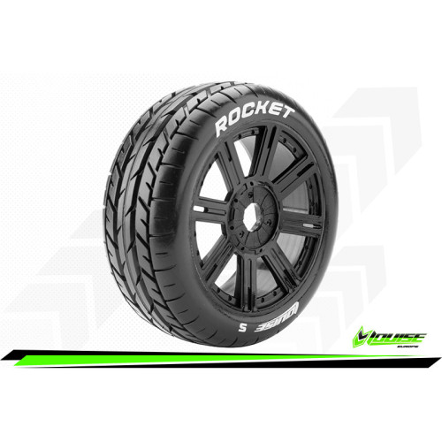 B-Rocket - On Road Buggy Tires - Mounted - Soft - HEX 17mm (1/8) B-Rocket - On Road Buggy Tires - Mounted - Soft - HEX 17mm (1/8)