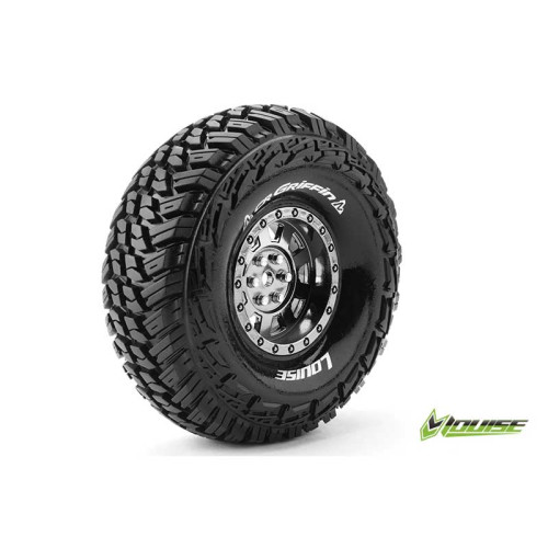 CR-Griffin 1.9 Crawler Tires on Black-chrome Rims (1/10) CR-Griffin 1.9 Crawler Tires on Black-chrome Rims (1/10)