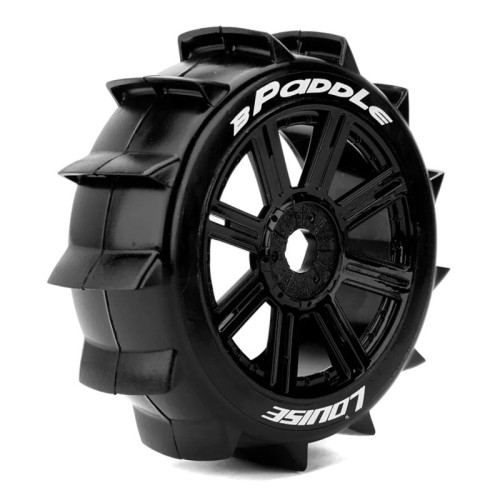 B-Paddle - 1/8 Buggy Tires - Mounted - Soft - Black Rim B-Paddle - 1/8 Buggy Tires - Mounted - Soft - Black Rim