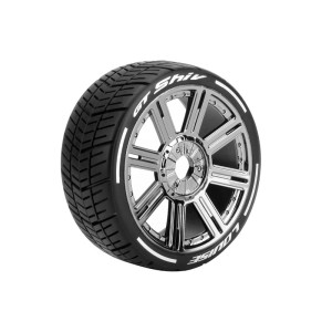 GT-Shiv - Road GT Tires - Mounted - Soft - Black Chrome - HEX 17mm (1/8)
