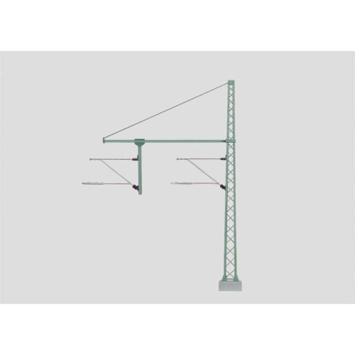 Tower Mast with a Tubular Outrigger Beam for a Hanger Arm. (H0) Tower Mast with a Tubular Outrigger Beam for a Hanger Arm. (H0)