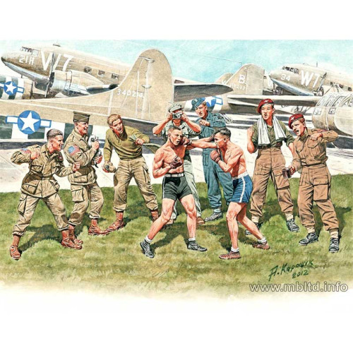 Boxing match, British and American Paratroopers WWII (1/35) Boxing match, British and American Paratroopers WWII (1/35)