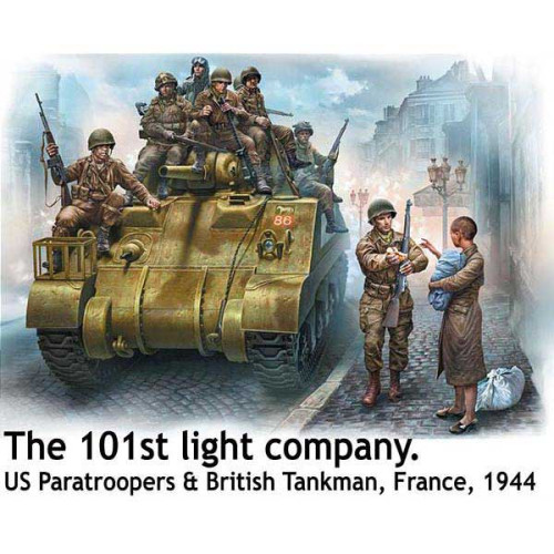 101th light company.US paratroopers and British tankmen (1/35) 101th light company.US paratroopers and British tankmen (1/35)