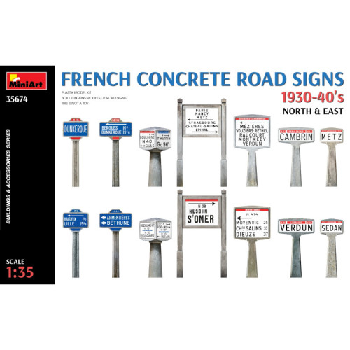 French Concrete Road Signs 1930-40’s. North & East (1/35)