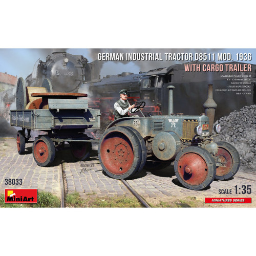 German Ind. Tractor D8511 Mod. 1936 with Cargo Trailer (1/35)