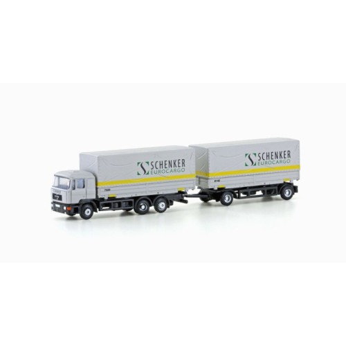 MAN F90, 3-axle swap body trailer Schenker Cargo (N)