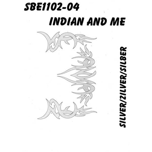 Autocollant Indian and Me (Argent) Autocollant Indian and Me (Argent)