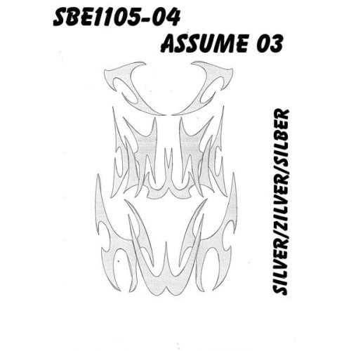 Autocollant Assume 03 (Argent) Autocollant Assume 03 (Argent)