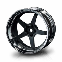 Drift GT Rim Set Flat Black - Silver (4Pcs)