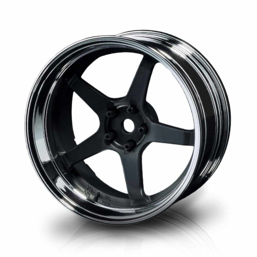 Drift GT Rim Set Flat Black - Silver (4Pcs)