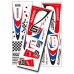 Dekorbogen Acromaster Pro, blue-red