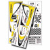 Dekorbogen Acromaster Pro, yellow-silver
