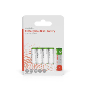 Rechargeable NiMH Battery AA 1.2V 2600mAh (4Pcs)