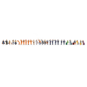 Mega Economy Figures Set - At the Station - 30 Figures (H0)