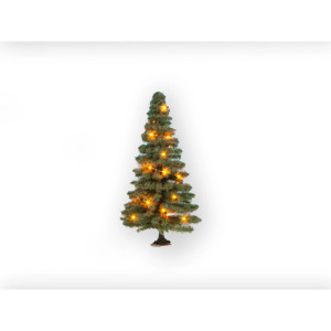 Iluminated Christmas Tree green, with 30 LEDs, 12 cm high