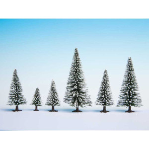 Snow Fir Trees, 25 Pieces, 5 - 14 cm high (H0) (TT)