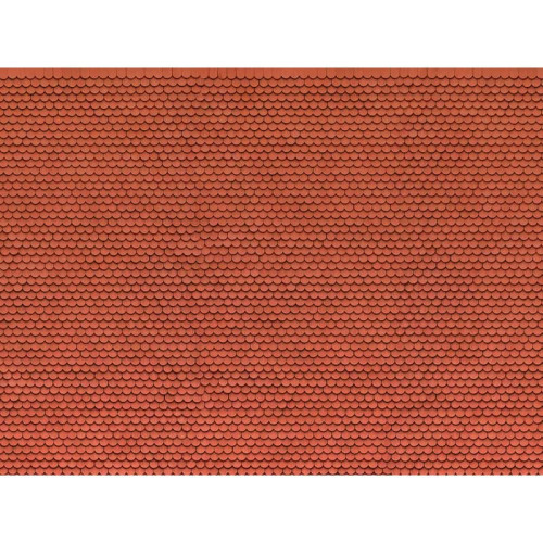 3D-Kartonplatte - Biberschwanz, rot (H0) 3D-Kartonplatte - Biberschwanz, rot (H0)