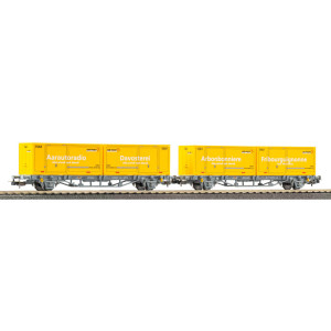 CH-AAE Container Flat Car Set Lgnns - Die Post - La Poste (H0)