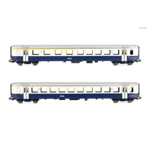 BLS Passenger car Set 2-pcs EWI 1XAB-1XB (H0-DC) BLS Passenger car Set 2-pcs EWI 1XAB-1XB (H0-DC)