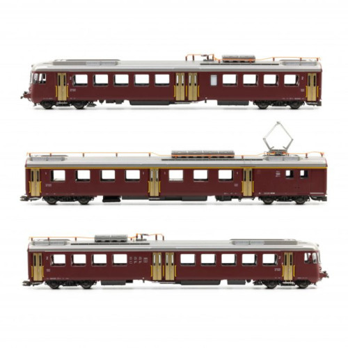 SBB CFF FFS Electric Railcar RABDe 12/12 1101 , 3-part, Red (H0-AC-Dig/Sound) SBB CFF FFS Electric Railcar RABDe 12/12 1101 , 3-part, Red (H0-AC-Dig/Sound)