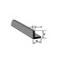 Profile plastique L 1.2x1.2x0.4x250mm Profile plastique L 1.2x1.2x0.4x250mm