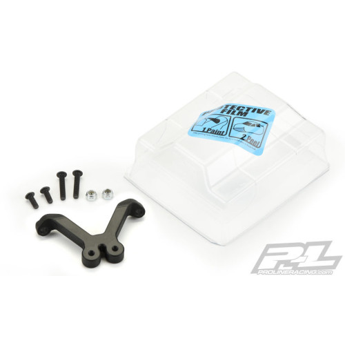 Clear Front Wing & Black Anodized Aluminum Mount for TLR 22 3.0 Clear Front Wing & Black Anodized Aluminum Mount for TLR 22 3.0