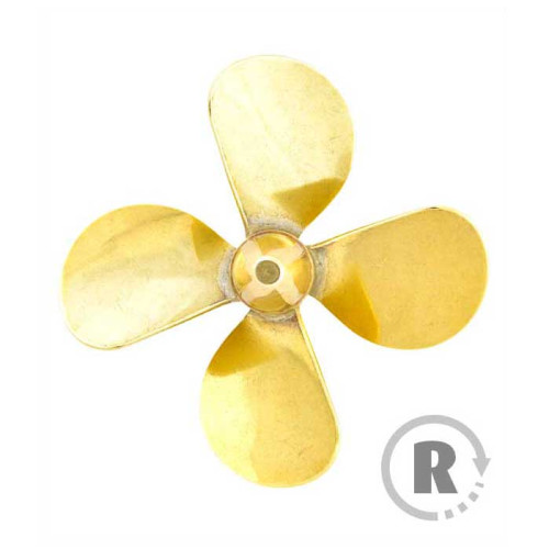 4-blades Brass Propeller D=40mm Right M4