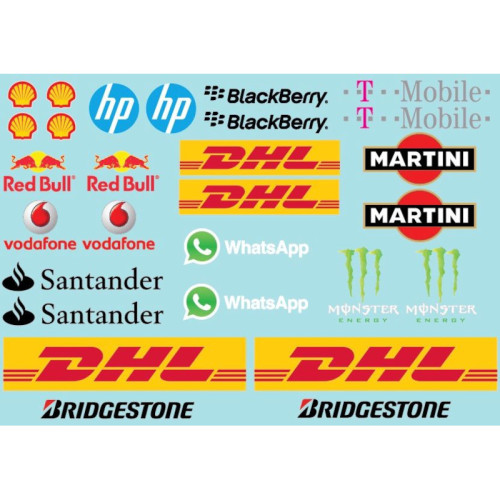 Body sticker sheet - Different brands 2 - 21x15cm (1/10) Body sticker sheet - Different brands 2 - 21x15cm (1/10)