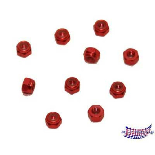 Sicherungsmuttern M3 - Rot (10)