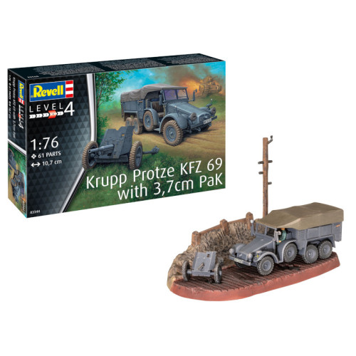 Krupp Protze KFZ 69 avec 3,7cm Pak (1/76)