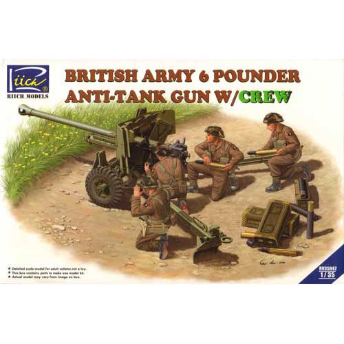 British Army 6 Pounder Anti-Tank Gun with Crew (1/35)