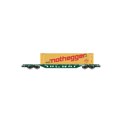 Cemat wagon porte-conteneurs à 4 essieux Sgnss Nothegger (H0)