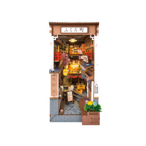 3D Wooden Book Nook Sakura Wine Alley