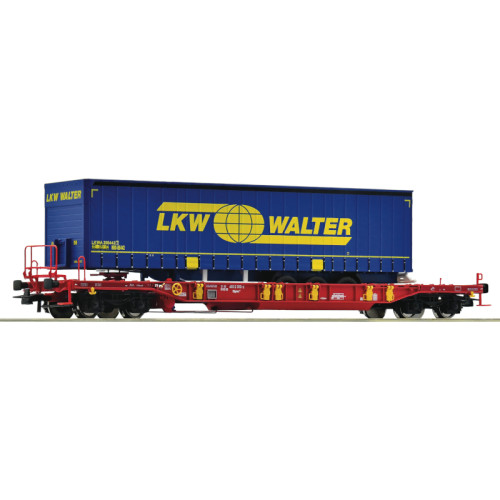 DB AG Deep Well Flat Car Sdgmns 33 T3 LKW Walter (H0)