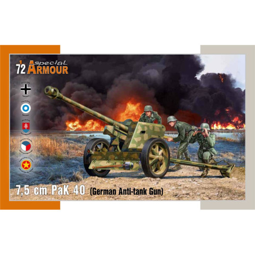 7,5 cm PaK 40 German Anti-tank Gun (1/72)