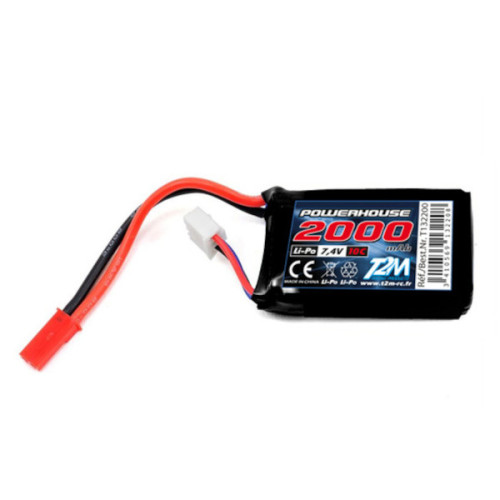 Accu de réception Li-Po 7,4V 2000mAh 10C