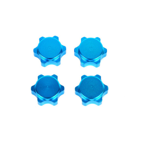 1/8 Aluminium wielmoeren 17mm Blauw (4St)