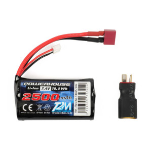 Exocet battery with Dean to XT-60 male adapter