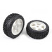 Pre-Mounted X-Pattern 5 Spoke Buggy Tires White (2 Pieces) (1/8) Pre-Mounted X-Pattern 5 Spoke Buggy Tires White (2 Pieces) (1/8)