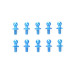 5mm Aluminum Ball Connector - Blue (10 Pieces) 5mm Aluminum Ball Connector - Blue (10 Pieces)