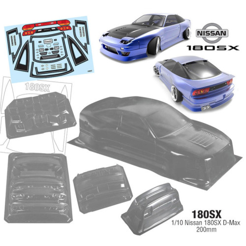 Karosserie-Satz Nissan 180SX D-Max 200mm (1/10)