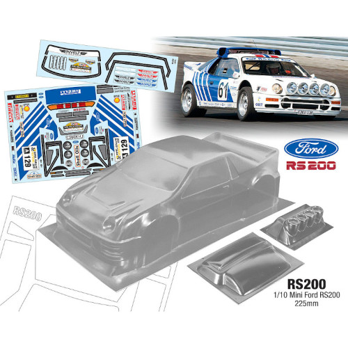 Carrosserie non peinte Ford RS200 pour M-chassis (1/10)