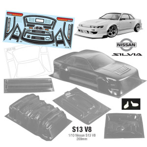Karosserie-Satz Nissan Silvia S13 - Naoki Nakalura 2024 V8 200mm (1/10)