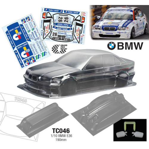 Body Set BMW E36 - Park Shop 190mm (1/10) Body Set BMW E36 - Park Shop 190mm (1/10)