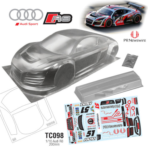 Body Set Audi R8 PR Newswire 190mm (1/10)