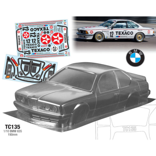 Body Set BMW 635 - Texaco 190mm (1/10) Body Set BMW 635 - Texaco 190mm (1/10)