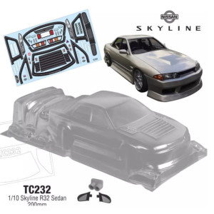 Clear Body Nissan Skyline R32 Sedan 200mm (1/10)